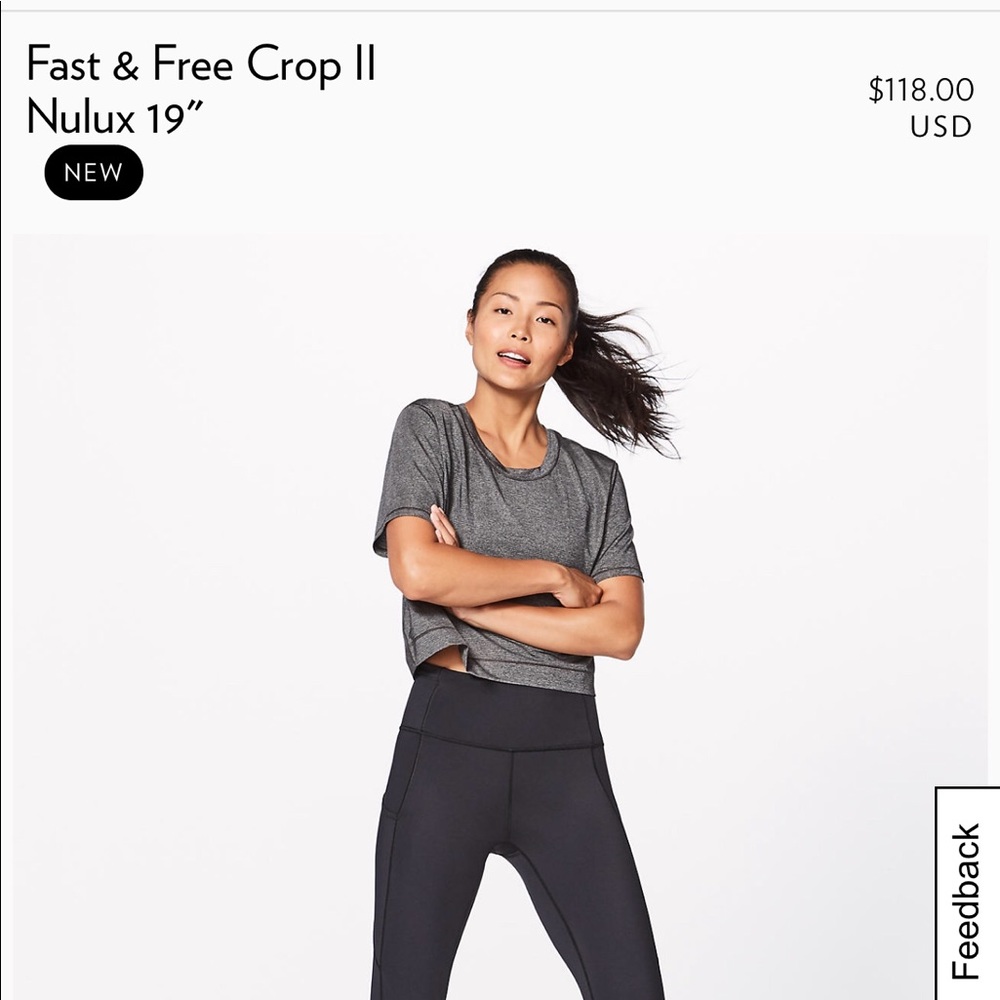 Lululemon Fast and Free Crop II (size 10)